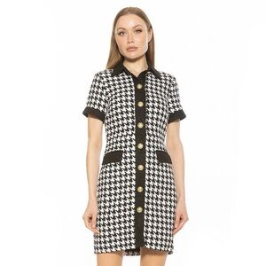 Women's ALEXIA ADMOR Jenni Button Down Tweed Shirt Dress